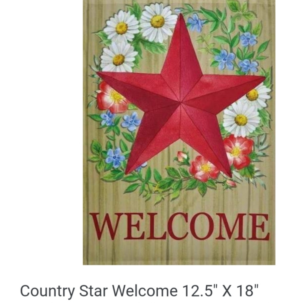 NWT- Country Star Garden Flag Spring Summer